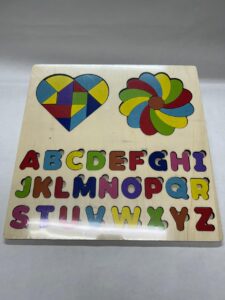 Set didáctico encastre pizarra + letras / números
