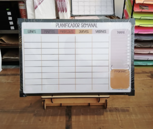 Pizarra blanca agenda semanal