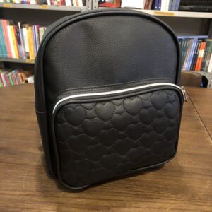Mochila urbana negra símil cuero 964