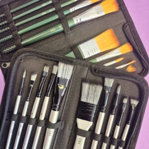 SET DE 10 PINCELES CBX ROSÉ EN ESTUCHE CON CIERRE